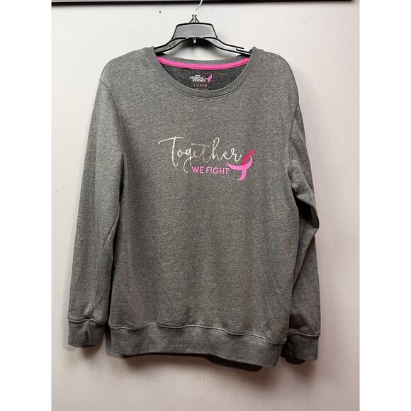Susan‎ G Komen Sweatshirt Womens Large Together We Fight Ribbon Breast Cancer - Picture 1 of 6